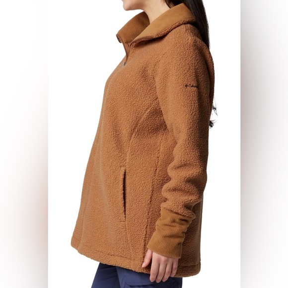 Columbia • Blue Point Creek Fleece Full Zip Jacket, Camel Brown - Size XXL - Picture 14 of 16